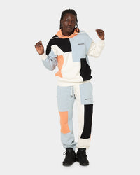BEENTRILL Patchwork Sweat Pants Blue/Orange