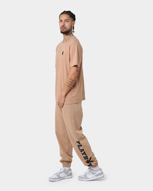 Playboy Bunny Basic Track Pants Tan