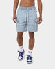 Carré Paris Denim Cargo Shorts Vintage Blue