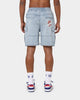 Carré Paris Denim Cargo Shorts Vintage Blue