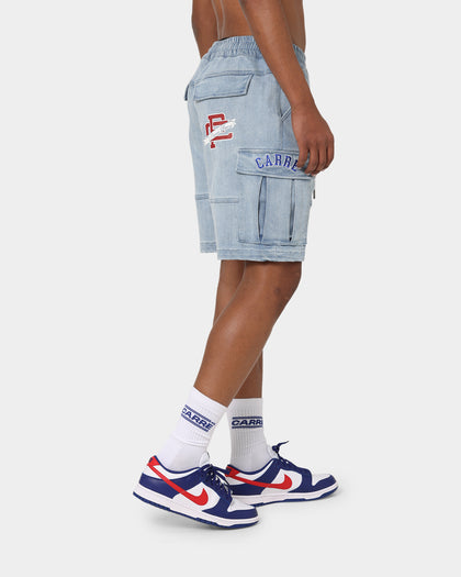 Carré Paris Denim Cargo Shorts Vintage Blue