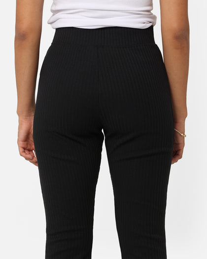 Nike Women's Sportswear Ribbed Jersey Pants Black/White