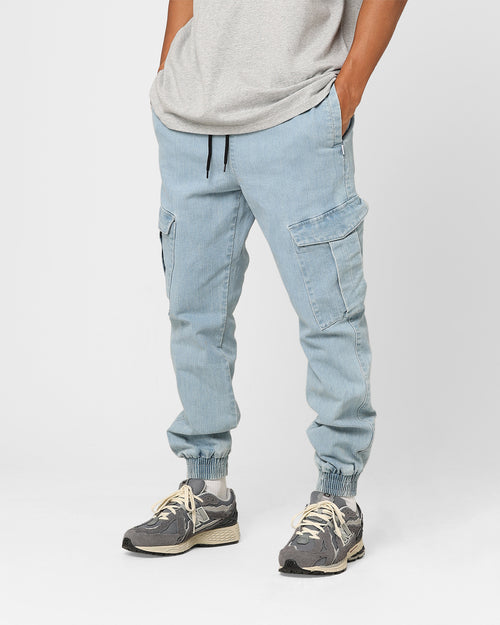 Carre Denim Base Cargo Jogger Superwash Blue