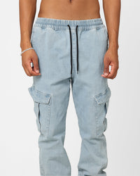 Carre Denim Base Cargo Jogger Superwash Blue
