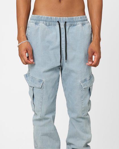Carre Denim Base Cargo Jogger Superwash Blue