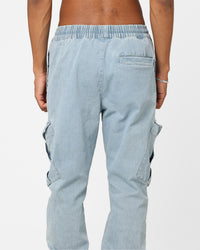 Carre Denim Base Cargo Jogger Superwash Blue