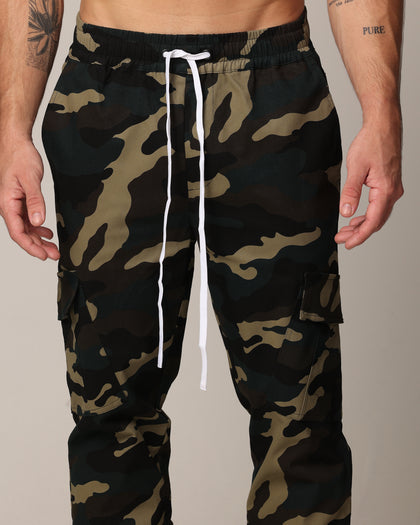 Saint Morta Tapered Cargo Pants Woodland Camo