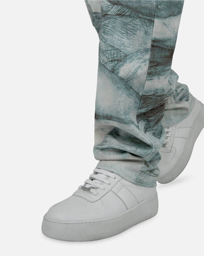 MNML V351 Art Baggy Denim Jeans Black/White