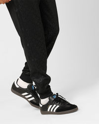 Adidas Adicolour Monogram Straight Track Pant Black