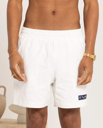 Carre Luxe Linen Shorts Off White