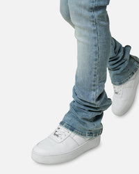 MNML X491 Convertible Skinny Denim Jeans Washed Blue