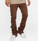 MNML X491 Convertible Skinny Denim Jeans Brown