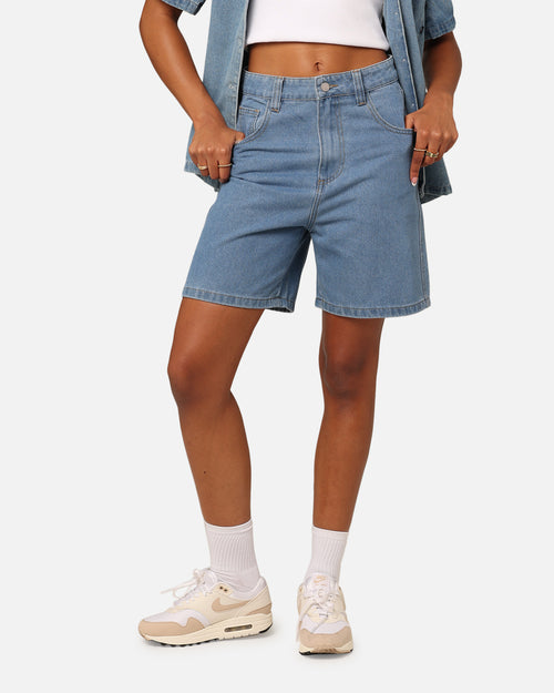 Stussy Women's Shorts Mid Blue