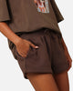 Nike Women's Sportswear Phoenix Fleece High Rise Shorts Baroque Brown/Sail