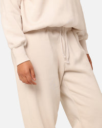 Nike Women's Sportswear Phoenix Fleece Oversized Logo Sweatpants Light Orewood Brown