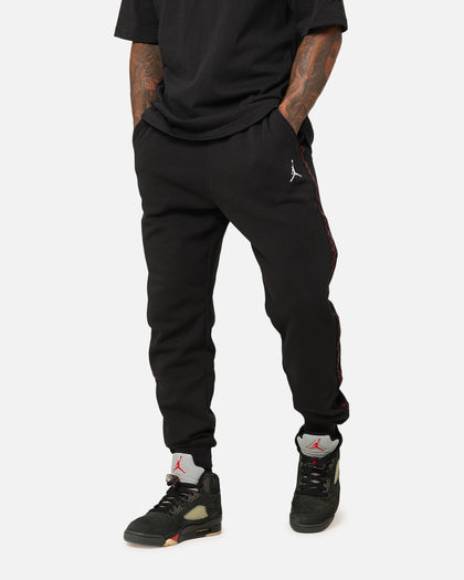 Jordan Flight MVP Fleece Pants Black/Dune Red