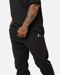 Jordan Flight MVP Fleece Pants Black/Dune Red