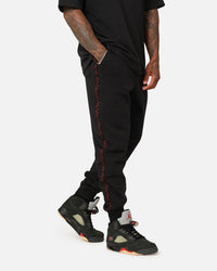 Jordan Flight MVP Fleece Pants Black/Dune Red
