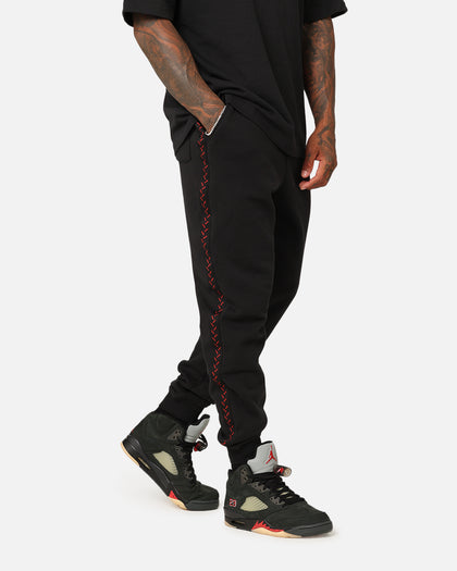 Jordan Flight MVP Fleece Pants Black/Dune Red