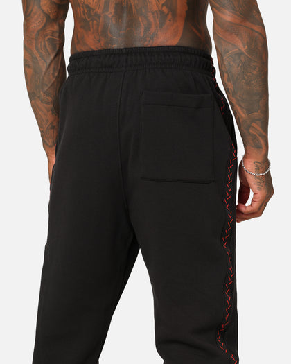 Jordan Flight MVP Fleece Pants Black/Dune Red