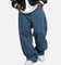 X-Large LA Stitch Wide Leg Denim Pants Light Indigo