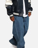 X-Large LA Stitch Wide Leg Denim Pants Light Indigo