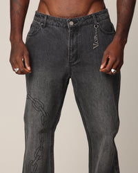Saint Morta Rosary Psykhe Jeans Black Shadow