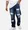 X-Large Distressed Denim Pants Indigo