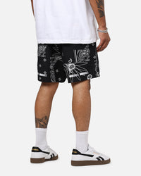 Individualist Lab Finger Print Bandana Shorts Black