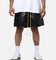 Diet Starts Monday Leather Script Shorts Black