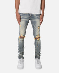 MNML X560 Skinny Glitter Denim Jeans Blue
