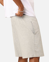 Champion Script Jersey Shorts Oxford Heather