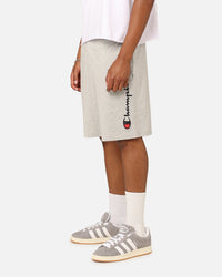 Champion Script Jersey Shorts Oxford Heather