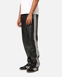 Adidas Faux Leather Adicolour 3-Stripes Firebird Track Suit Pants Black