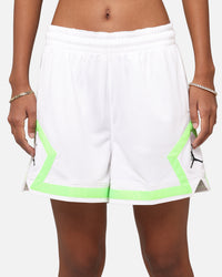 Jordan Women's Dr-FIT 4" Sport Diamond Shorts White/White/Green