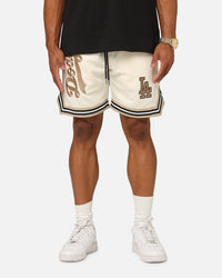 New Era Los Angeles Dodgers Mesh Shorts Light Beige