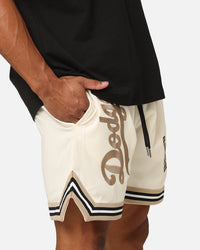 New Era Los Angeles Dodgers Mesh Shorts Light Beige