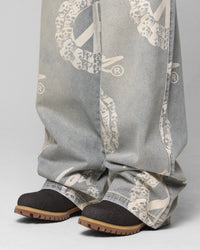 Loiter Peace Baggy Jeans Light Blue