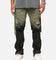 MNML B569 Cargo Flare Denim Jeans Olive/Black