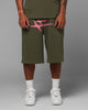 Loiter Hybrid Premium Shorts Olive/Pink