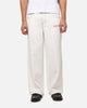 Ed Hardy Dragon Wide Leg Denim Jeans Off White