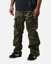 MNML Snap Front Cargo Pants Olive