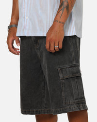 X-Large Baggy Cargo Denim 91 Shorts Washed Black