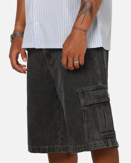 X-Large Baggy Cargo Denim 91 Shorts Washed Black