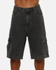 X-Large Baggy Cargo Denim 91 Shorts Washed Black
