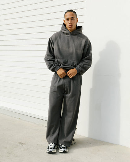 American Thrift Wide Leg Pants Washed Charcoal
