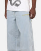 Ed Hardy Dragon Ultra Wide Leg Jeans Light Wash Blue