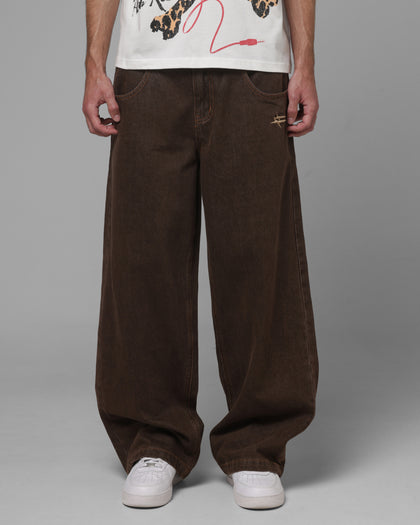 Loiter Star Born Selvedge Denim Jeans Brown