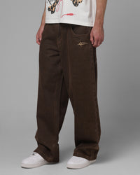 Loiter Star Born Selvedge Denim Jeans Brown