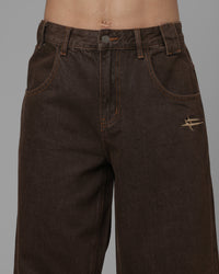 Loiter Star Born Selvedge Denim Jeans Brown